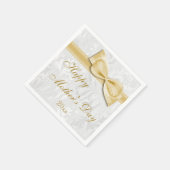 Party-Damast und Bogen der Mutter Tages Serviette (Ecke)