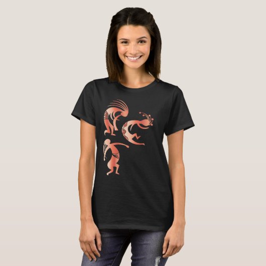 Party Dancing Kokopellis T-Shirt (Vorne ganz)