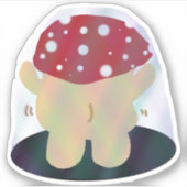 Party Dancing Mushroom Aufkleber (Vorderseite)