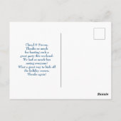 Party Dankeschön Otter Weihnachtsmannmütze Weihnac Postkarte (Rückseite)