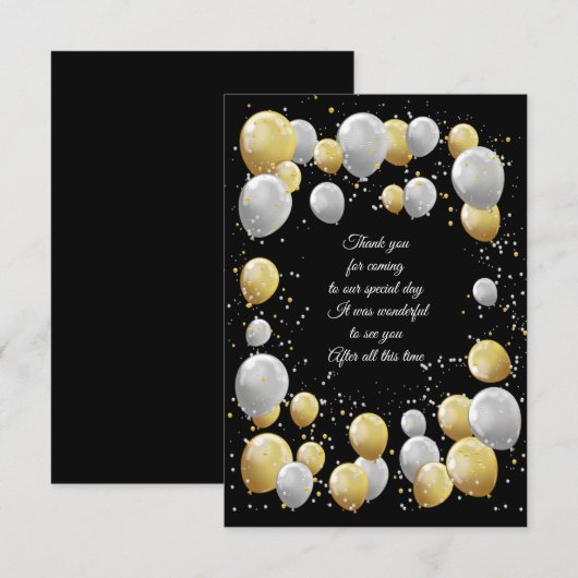 Party Dankeskarte (Vorne/Hinten)