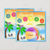 Party Dankeskarte (Vorne/Hinten)