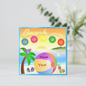 Party Dankeskarte (Stehend Vorderseite)