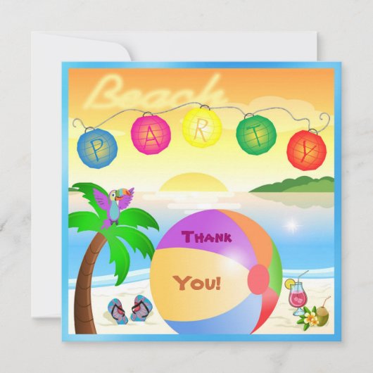 Party Dankeskarte (Vorderseite)