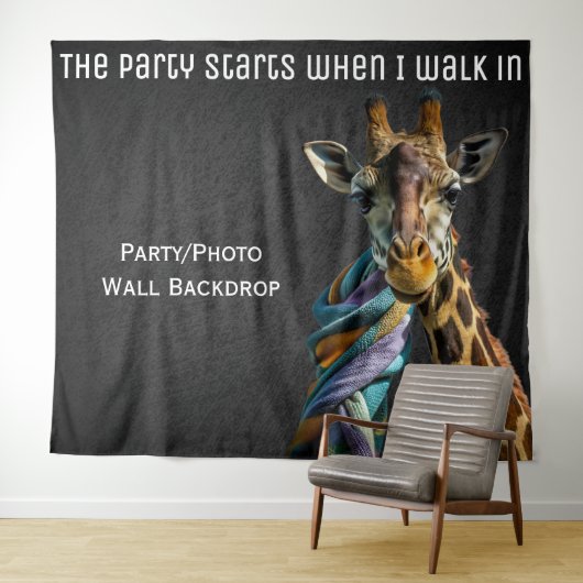 Party Dekor Spaß Foto Giraffe Hintergrund Wandteppich (Beispiel (Horizontal))
