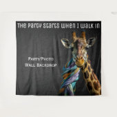 Party Dekor Spaß Foto Giraffe Hintergrund Wandteppich (Vorderseite (Horizontal))