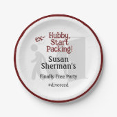 Party-Dekoration Ex Hubby Start Packing Red Pappteller (Vorderseite)