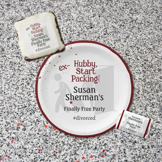 Party-Dekoration Ex Hubby Start Packing Red Pappteller