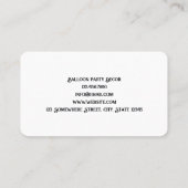 Party-Dekoration für Ballon-QR Visitenkarte (Rückseite)