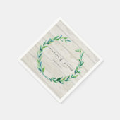 Party Dekoration Wasserfarben Laurel Wreath Holzka Serviette (Ecke)