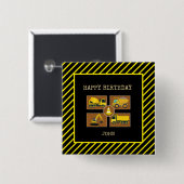 Party-Dekorationen für den Kindergeburtstag Button (Vorne & Hinten)