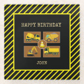 Party-Dekorationen für den Kindergeburtstag Glasuntersetzer (Vorderseite)