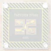 Party-Dekorationen für den Kindergeburtstag Glasuntersetzer (Rückseite)