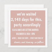 Party Dementsprechend Einladung zur Hochzeit (Vorne/Hinten)