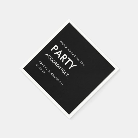 Party Dementsprechend Funny Wedding Bar Serviette (Ecke)