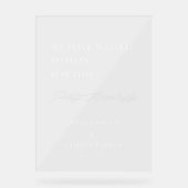 Party Dementsprechend Wedding Welcome Sign Acrylschild (Vorderseite)