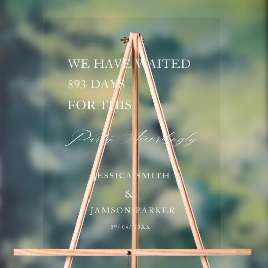 Party Dementsprechend Wedding Welcome Sign Acrylschild (Neutral)