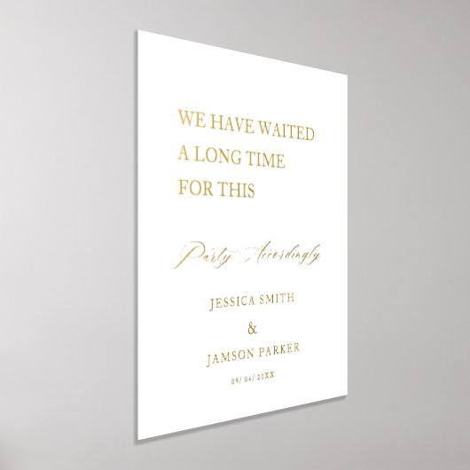 Party Dementsprechend Wedding Welcome Sign Foliendrucke (Ablage )