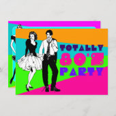 Party der 80er Jahre Einladung (Vorne/Hinten)