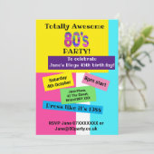 Party der 80er Jahre völlig phantastisch 80 Einladung (Stehend Vorderseite)