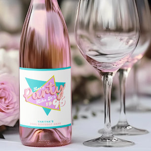 Party der 90er Jahre wie es ist 30. Geburtstag Par Schaumweinetikett