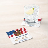 Party der amerikanischen Militärarmee "Flag Boots Rechteckiger Pappuntersetzer (Vor Ort)