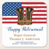 Party der amerikanischen Militärarmee "Flag Boots Rechteckiger Pappuntersetzer (Vorderseite)