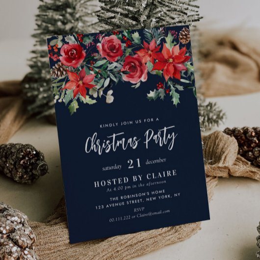 Party der blühenden Winterseelenflotte Einladung