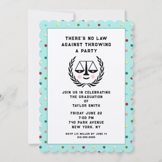 Party der Creative Law School Einladung (Vorderseite)