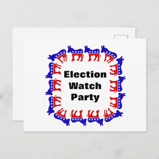 Party der demokratischen Wahlen Postkarte (Vorne/Hinten)