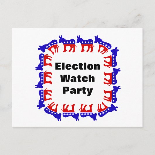 Party der demokratischen Wahlen Postkarte (Vorderseite)