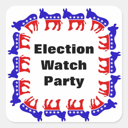 Party der demokratischen Wahlen Quadratischer Aufkleber (Vorderseite)