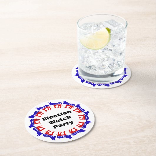 Party der demokratischen Wahlen Runder Pappuntersetzer (Vor Ort)