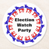 Party der demokratischen Wahlen Runder Pappuntersetzer (Vorderseite)