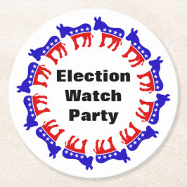 Party der demokratischen Wahlen Runder Pappuntersetzer