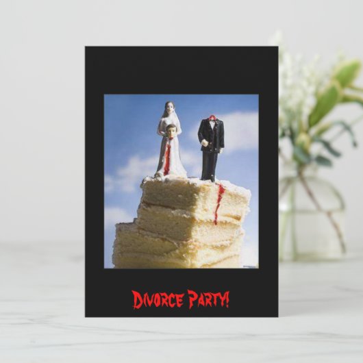 Party der Ehescheidung Einladung (Stehend Vorderseite)