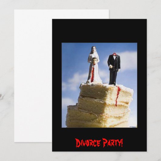 Party der Ehescheidung Einladung (Vorne/Hinten)