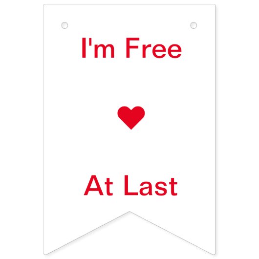 Party der Ehescheidung|endlich frei Wimpelkette (Erste Fahne)