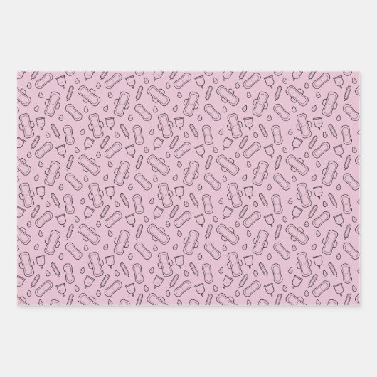 Party der ersten Phase Pastellrosa Tamponmuster Mu Geschenkpapier Set (Vorderseite 2)