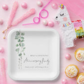 Party der Eukalyptusnamen zum Jubiläum Pappteller (Party)