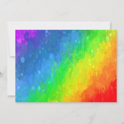 Party der farbenfrohen Kunst, Farbpalette Einladung (Rückseite)