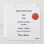 Party der Feuerwehr - GRILLEN - SRF Einladung (Rückseite)