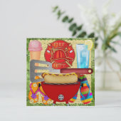 Party der Feuerwehr - GRILLEN - SRF Einladung (Stehend Vorderseite)