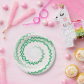 Party der gefärbte Krawatte mit weißem Swirl Pappteller (Party)