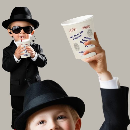 Party der Geheimdienstmission Kids Pappbecher