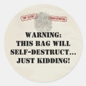 Party der Geheimdienstmission Kids Runder Aufkleber (Vorderseite)