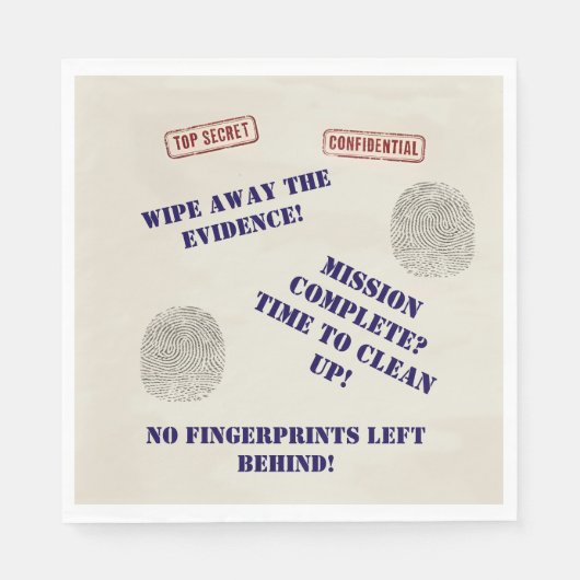 Party der Geheimdienstmission Kids Serviette (Vorderseite)