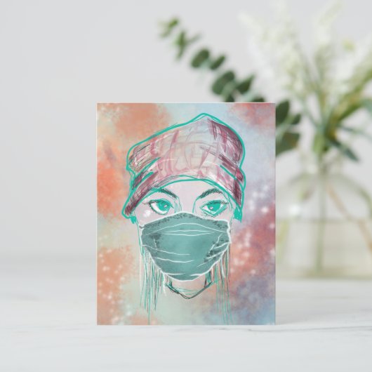 Party der Gesichtsmaske (Stehend Vorderseite)