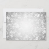 Party der Haushaltserwärmung Silver Winter Wunderl Einladung (Rückseite)