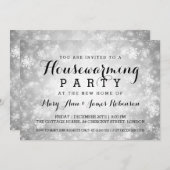 Party der Haushaltserwärmung Silver Winter Wunderl Einladung (Vorne/Hinten)